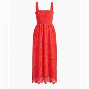 Hill House Scallop Lace Anjuli Nap Dress - Poppy Red